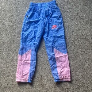 Nike Kids Blue and Pink Joggers